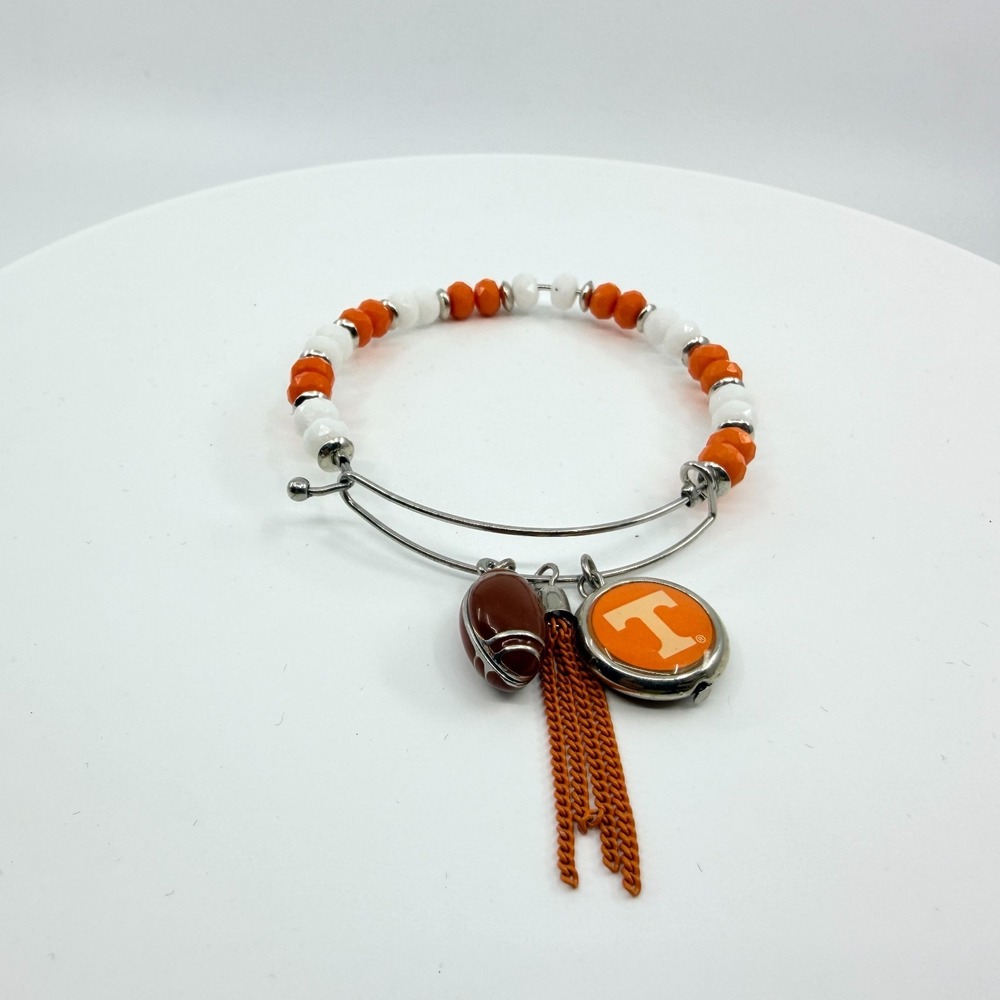 Tennessee Volunteers Football Charm Bangle Bracelet – Game Day Spirit Jewelry - Picture 1 of 12